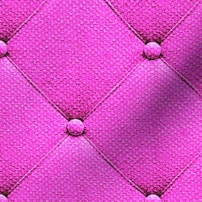 Retro 90s neon pink buttons upholstery fabric