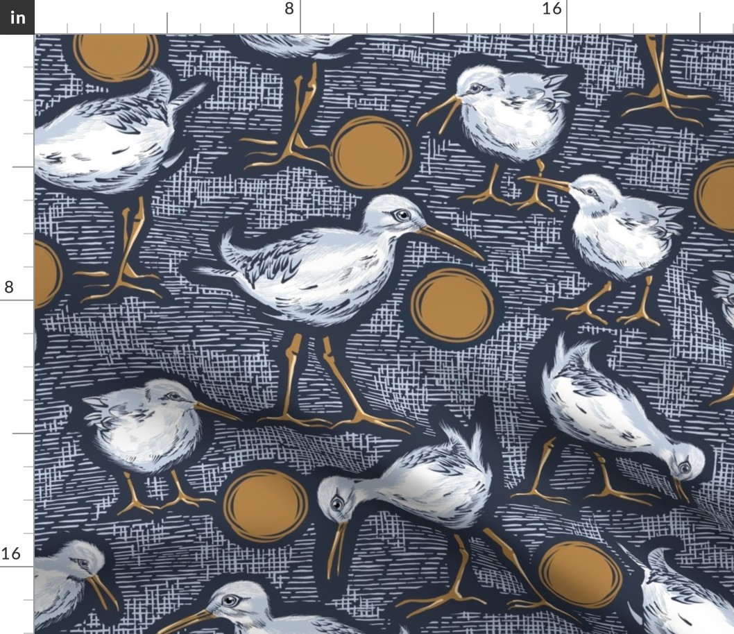 Sunny Sandpipers | Navy