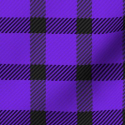 Purple with Narrow Black Buffalo Check Plaid