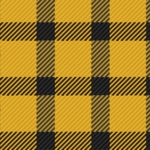 Yellow with Narrow Black Buffalo Check Plaid