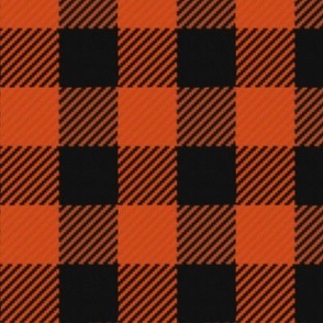 Orange Buffalo Check Plaid