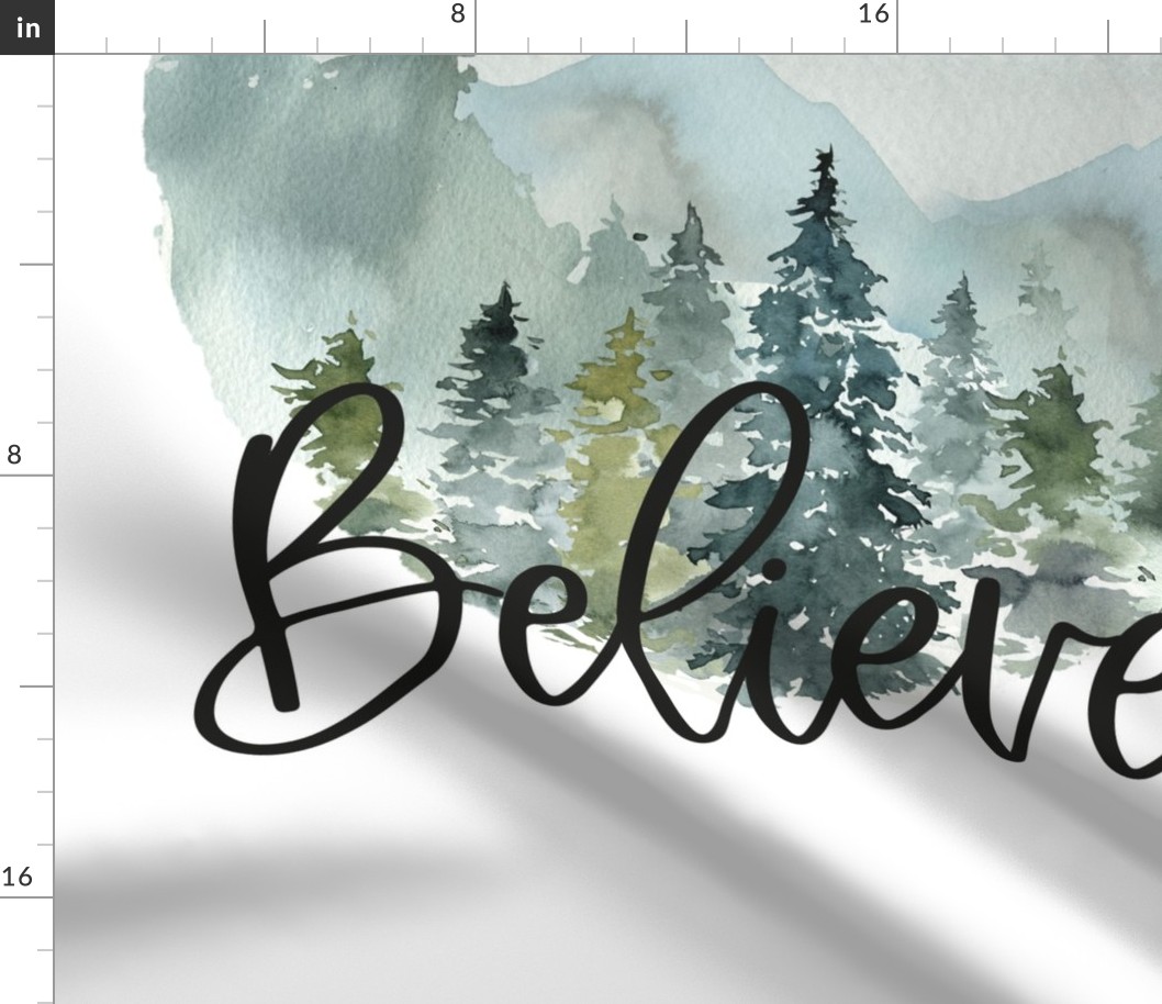 27x36 believe christmas