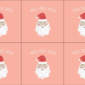 6 loveys: ho, ho, ho! santas on christmas pink