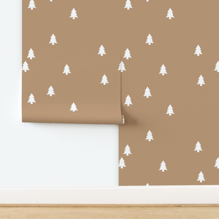 pine trees: christmas brown