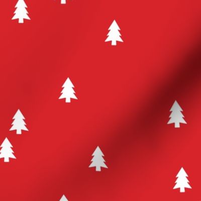 pine trees: christmas red