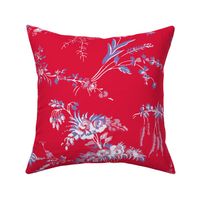 Lara Floral ~ Provencal Crimson 