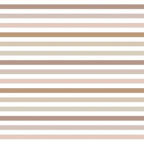 1/4" christmas stripes: flax, blushy, golden, taupe, tan