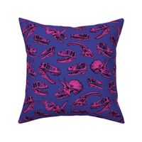 Hot Pink & Purple Dinosaur Skulls