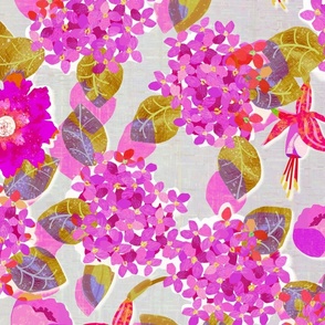 Floral Fantasy Pink Purple