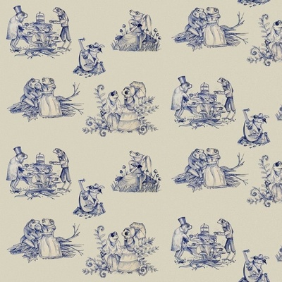 Alice in Wonderland, Toile de Jouy Pattern, Beige and Brown, Vintage  Pattern, Victorian Gothic, Wrapping Paper by Eclectic at Heart