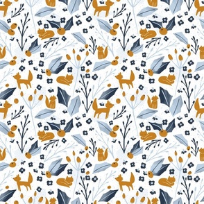 Cozy Fox - Blue/Mustard - Small