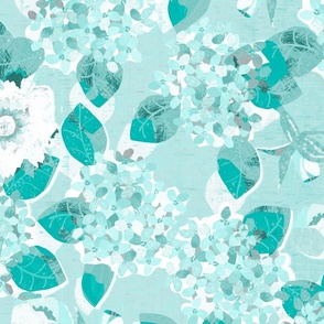 Floral Fantasy Ice Blue