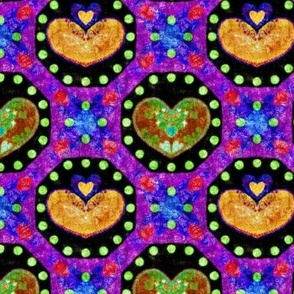 Folksy Hearts: Batik