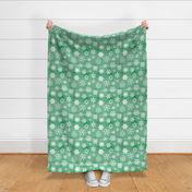 green linen snow flake