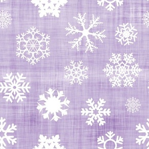 purple linen snow flake