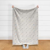 Traditional Christmas plaid abstract gingham texture for the holidays winter nursery design gray beige brown sand on white