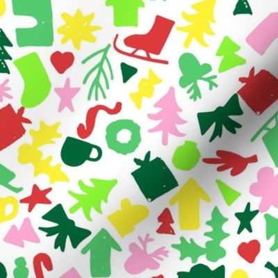 Colorful Christmas  Shapes Print