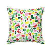 Colorful Christmas  Shapes Print