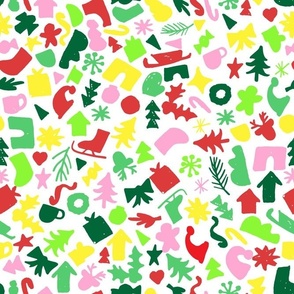 Colorful Christmas  Shapes Print
