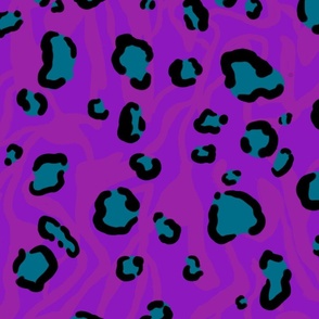 Rajah- Purple Cheetah Abstract