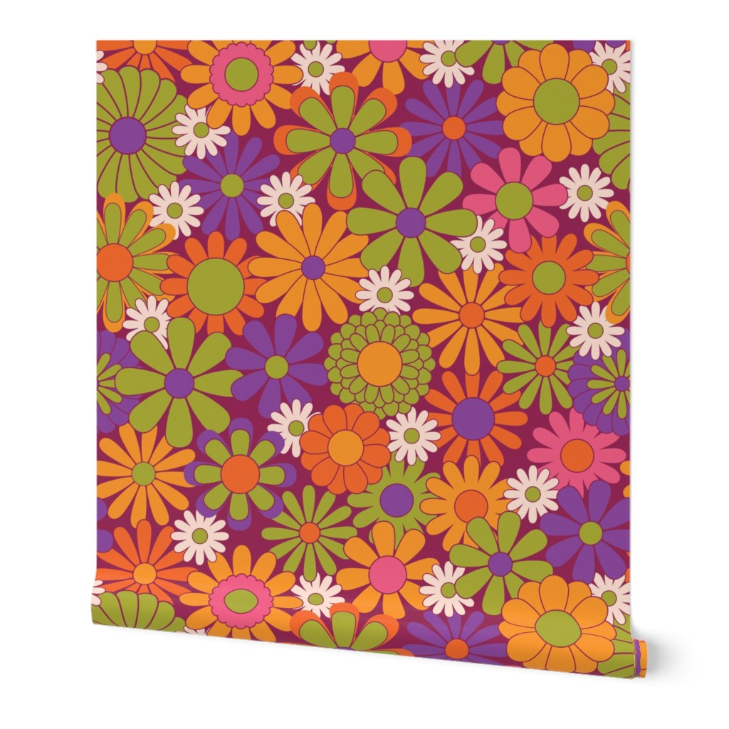 Hippie flower-power  pattern