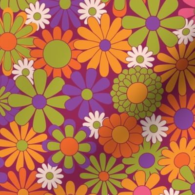 Hippie flower-power  pattern
