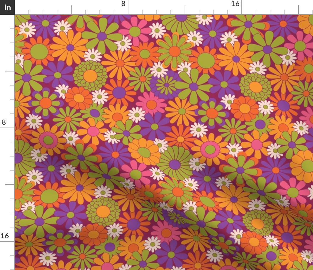 Hippie flower-power  pattern