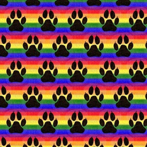 Very Rainbow! Rainbow Paw Print -- Dog, Cat Paw Print -- 339dpi (44% of Full Scale)