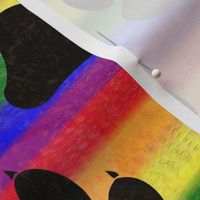 Very Rainbow! Rainbow Paw Print -- Dog, Cat Paw Print -- 235dpi (63% of Full Scale)