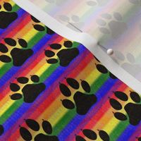 Very Rainbow! Rainbow Paw Print -- Dog, Cat Paw Print -- 941dpi (16% of Full Scale)