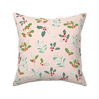 Holly and Mistletoe  pattern Nº1 Blush - M