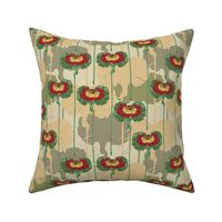 Art Nouveau / Jugendstihl anemone flower pattern