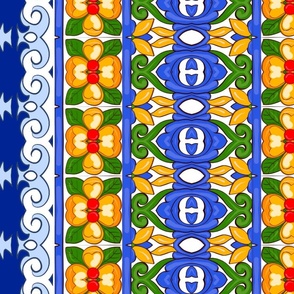 Sicilian style,majolica,mosaic,detailed,ornate pattern 