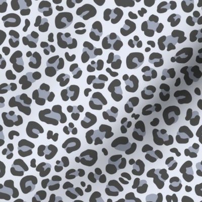 Snow Leopard Print: Blue