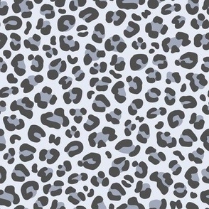 Snow Leopard Print: Blue
