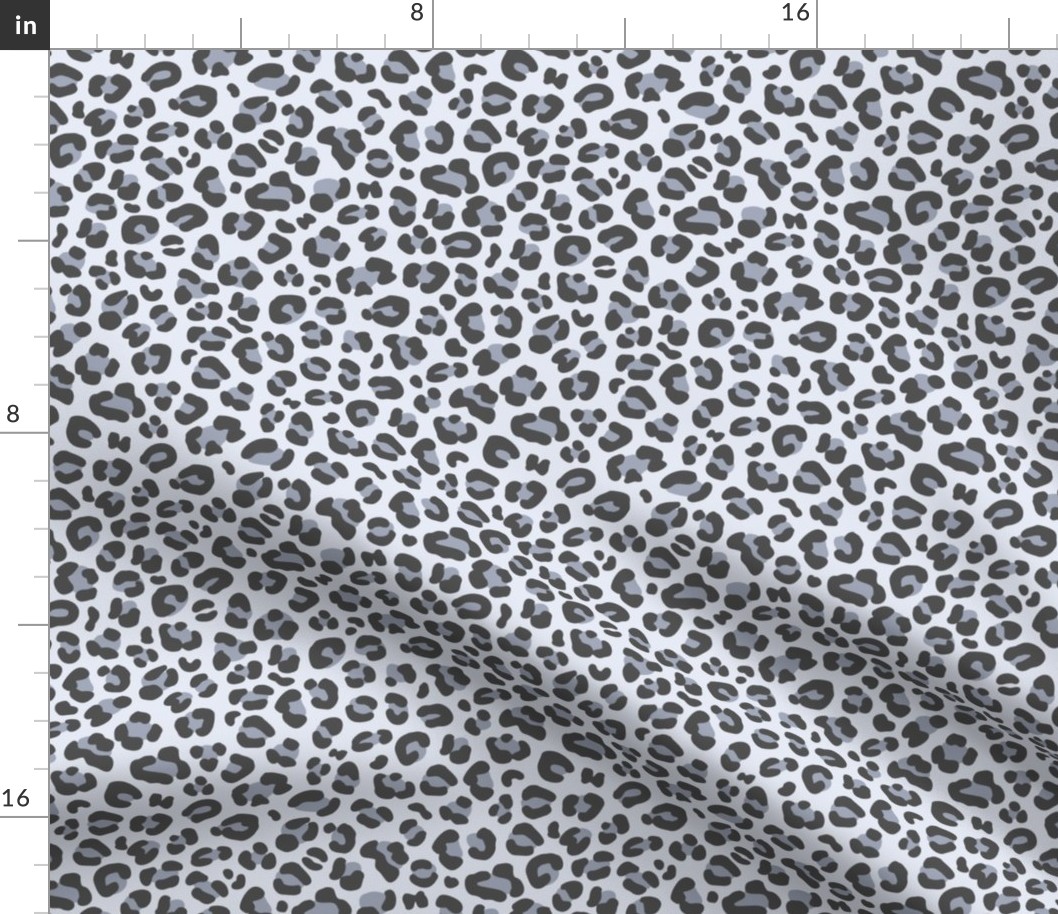 Snow Leopard Print: Blue