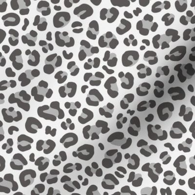 Snow Leopard Print: Gray