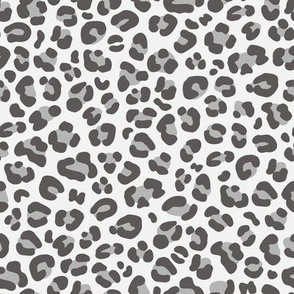 Snow Leopard Print: Gray