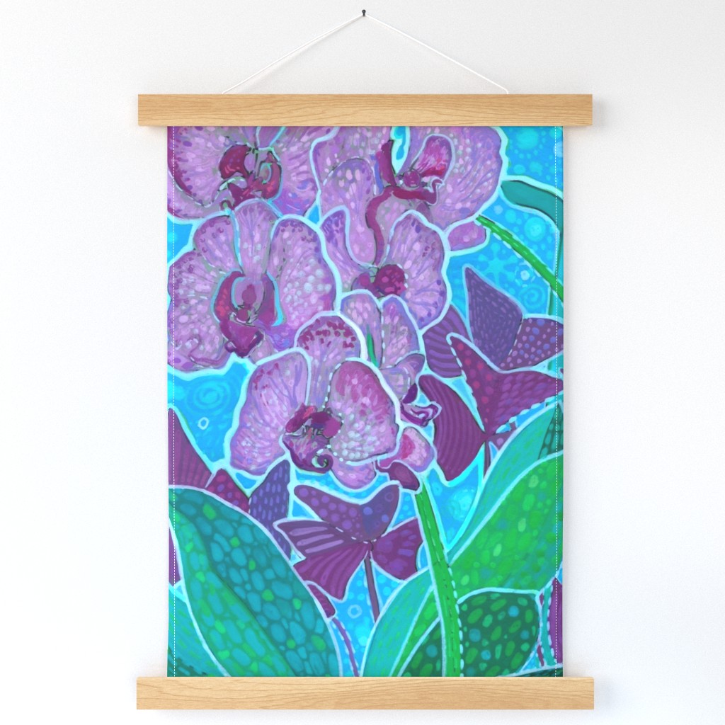 Window Garden Home Flowers Orchid Oxalis Floral Painting