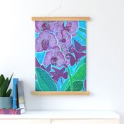 Window Garden Home Flowers Orchid Oxalis Floral Painting