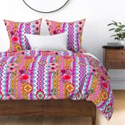 Colourful,bohemian,pink,mosaic,boho pattern 