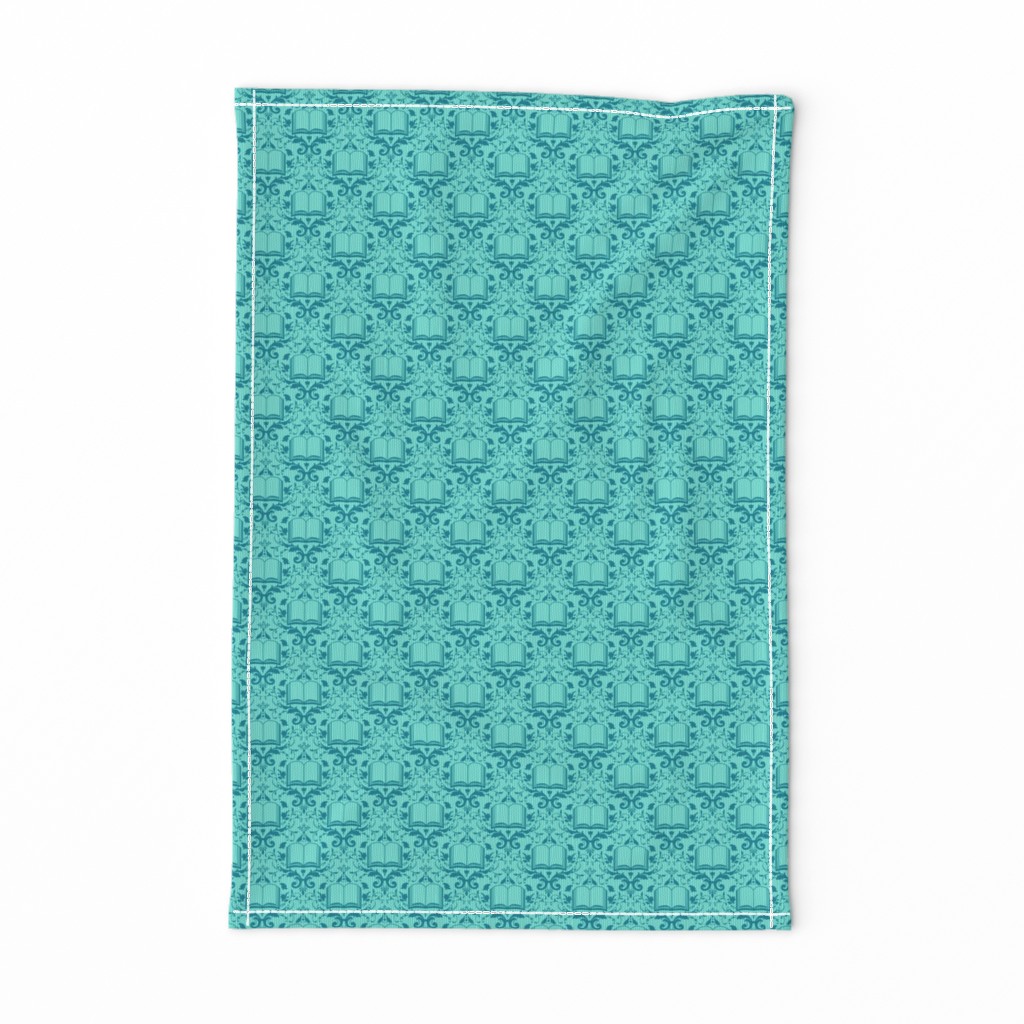 Book Damask Aquamarine