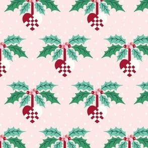 Scandinavian Christmas hearts/pink