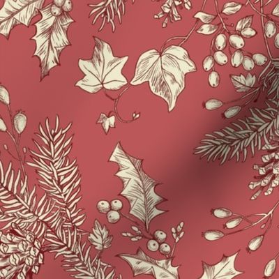 Holiday Toile Berry Crush 