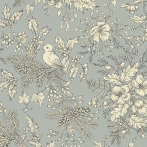 Holiday Toile Pewter