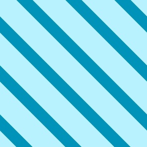 Simply Aqua:  Diagonal Stripes 