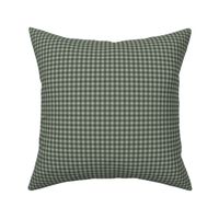 Tiny gingham winter buffalo plaid mountain ranch texture checkered design sage green olive SMALL