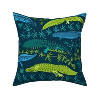 quirky newts - dark blue