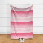 Stitched Waves - textured soft pink ombre- large scale