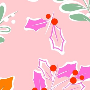 Holiday Foliage Pattern Nº1 Pink - ML